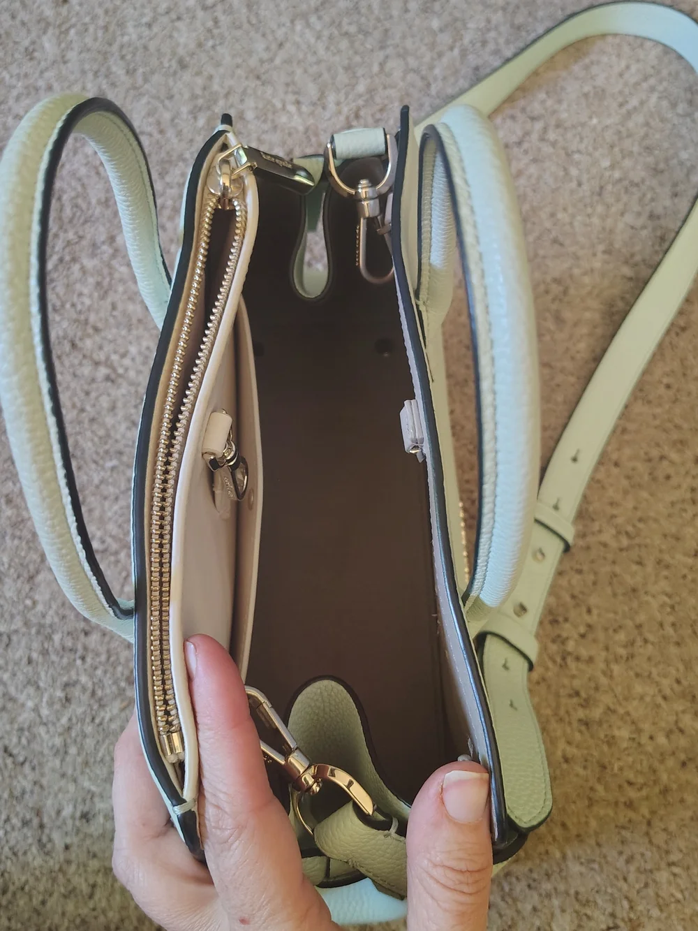 Kate Spade New York Knott Mini Pebbled Leather Satchel Crossbody Mint Green